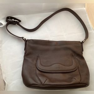 Stone Mountain leather brown shoulder bag